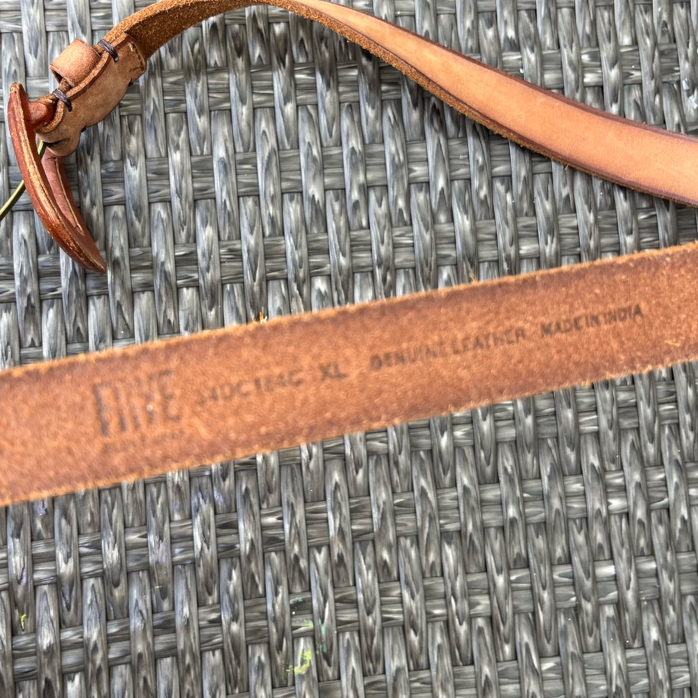 Frye Tan Leather Belt, XL - Picture 3 of 9